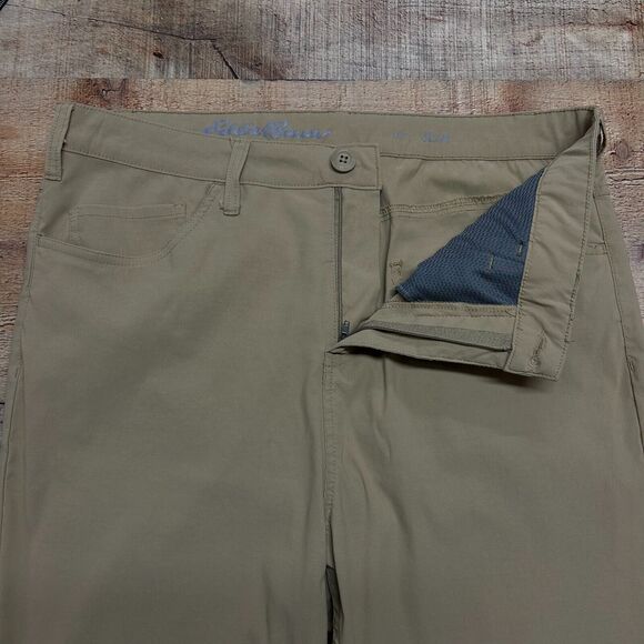 Eddie Bauer Pant Mens 36x32 Actual 35x31 Slim Tan Horizon Guide Chino Stretch 5% - Picture 5 of 10